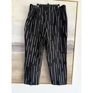 Nordstrom Premise Studio Women's Tummy Control Pants Black White 23” Inseam